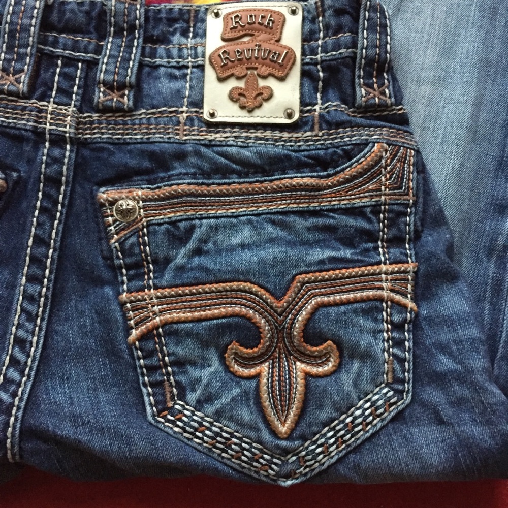 Rock Revival Jaelen Straight Mens Jeans SOLD OUT - Picture 2 of 8